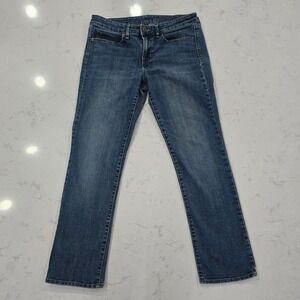 Gap Premium Straight Leg Jeans Womens 10/30A Medium Wash Blue Denim Pants